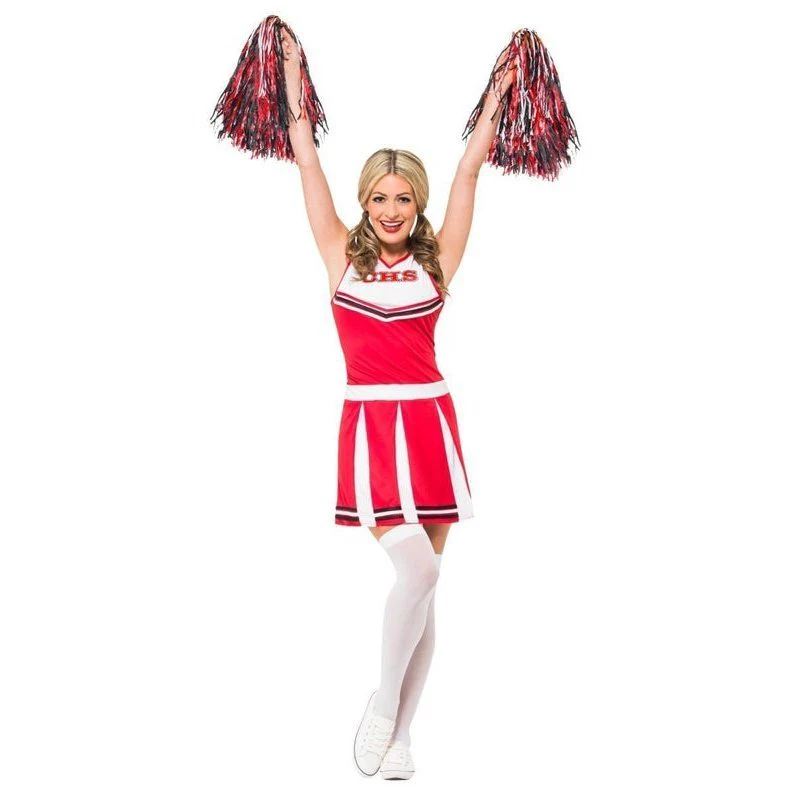 Cheerleader Costume, Red - Image 4